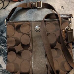 Coach Signature Brown Crossbody Bag